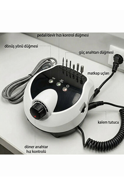 Fujika Profesyonel Yeni Nesil 45000RPM Nail Drill Freze Törpü