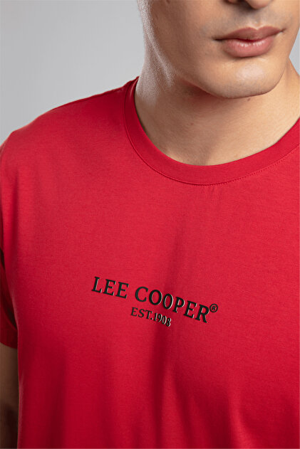 Lee Cooper OSWALD Erkek Regular Fit %100 Pamuk Baskılı Bisiklet