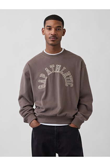 GAP Erkek Kahverengi VintageSoft Terry Oversized Athletic