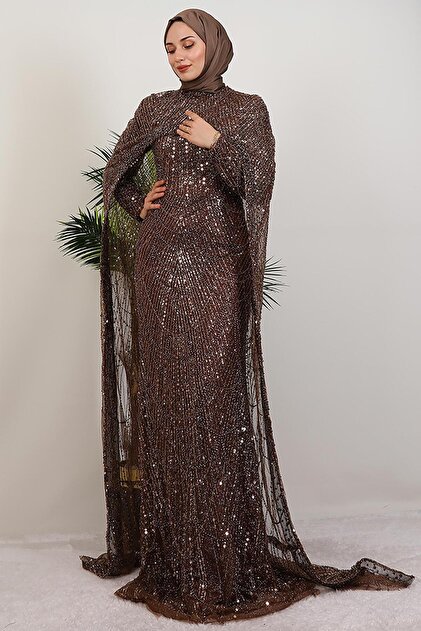 Hijab Evening Dress with Cape