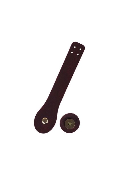 Premium Quality Phone Bag Cover with Snap Closure (Gold) - Claret Red