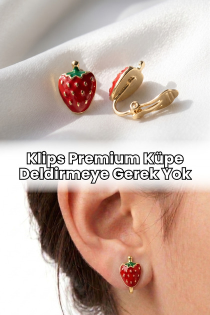 Elifsu Jewelry Premium Klips Küpe Papatya Zirkon Taşlı Tasarım