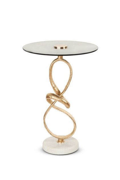 Venus Serisi Lüx Modern Tasarım Metal Yan Sehpa 64x45 cm