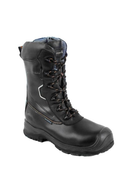 Bocanci de protectie, S7L, cu bombeu compozit, din piele, antistatici ESD, negru