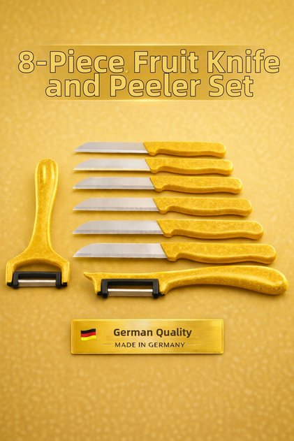 8-Piece Fruit Knife and Peeler Set – Stylish Design, German Quality, Suitable for Gifting