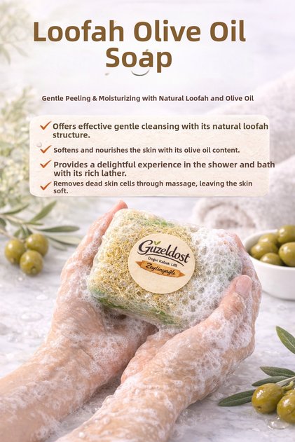 Natural Pumpkin Fiber Olive Oil Soap with Exfoliating Effect for Skin Cleansing and Soft Care