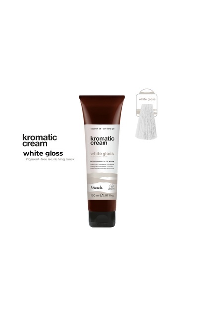 Kromatic Cream White Gloss Glass Hair Effect Shine-Enhancing Hair Mask 150ml - Transparent Color Hair Polish