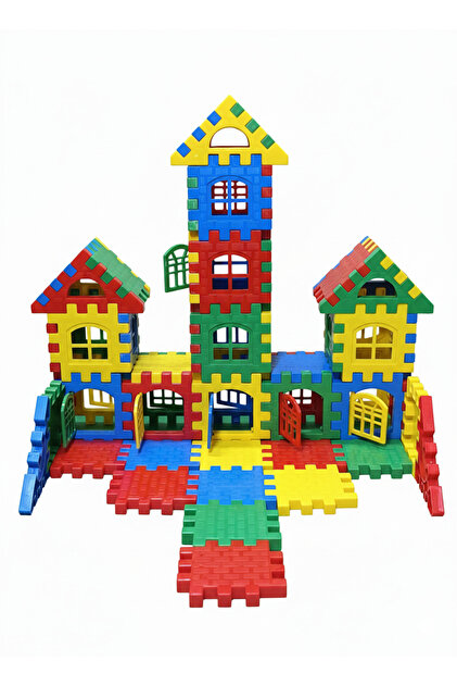 TOYSTORE Oyuncak 128 Parça Cıty Puzzle Blok Set Eğitici Eğlenceli