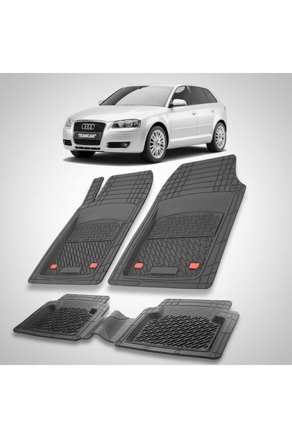 Covorașe Auto Tip Tăviță Audi A3 (8P): 2003–2012, Negru, Design Antiderapant, Protecție Completă