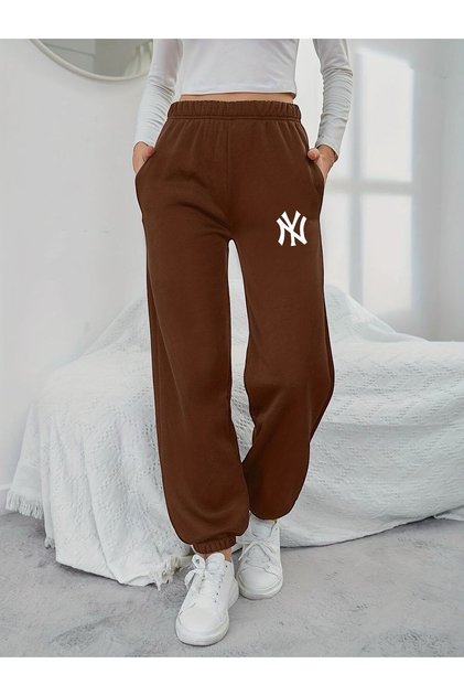 NY ŠTAMPANE PANTALONE ŠIROKOG KROJA
