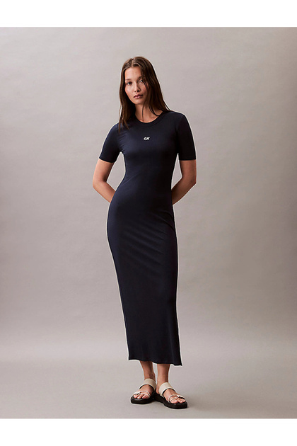 Calvin Klein Rib Women's Navy Blue Dress Lv044C902G-Cef- Trendyol