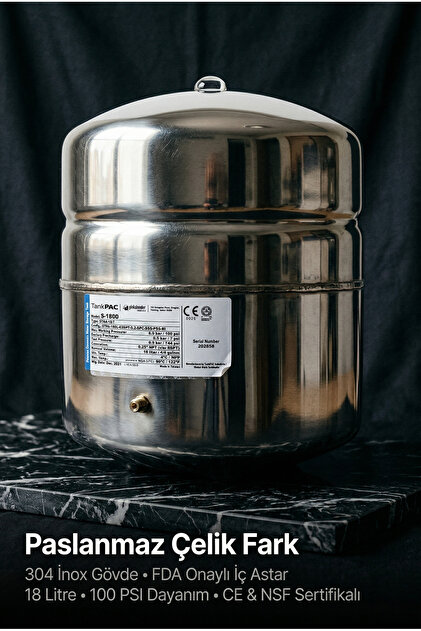watalina PAE S-1800 Tank Silver 4,8 Galon (18 Litre) Paslanmaz