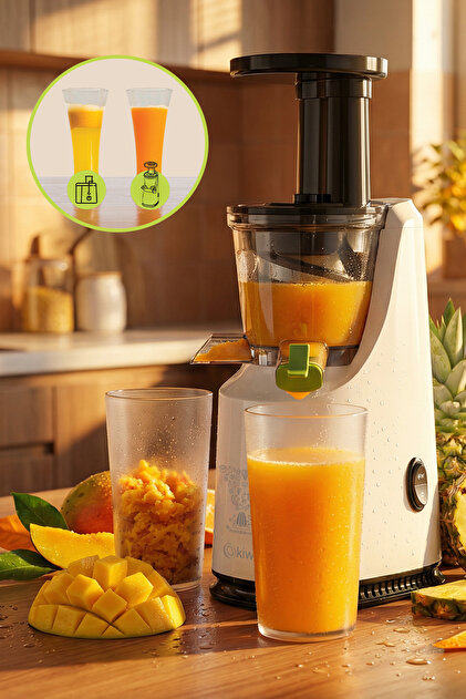Kiwi KJ-1935 Slow Juicer - Yavaş Meyve Sıkacağı | 200W & 700 ml