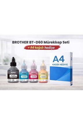 Brother Bt-d60bk - Bt5000 Dcp-t510w Orjinal 4 Renk Mürekkep Kartuş