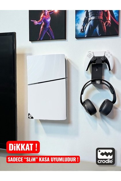 Playstation 5 Slim Duvar Standı Ve Joystick Duvar Standı Gaming Aksesuar