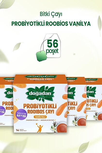 Probiyotikli Roobios Vanilya Bardak Poşet Çay 14' lü x 4 Adet