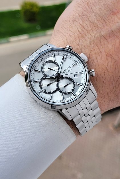 Gray Color Adjustable Cord Functional 41 mm Men's Wristwatch
