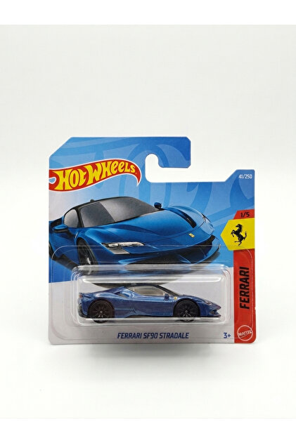 HOT WHEELS Ferrari Sf90 Stradale – Blue Sports Car Diecast Model