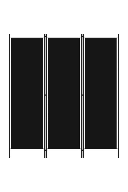 3-Panel Room Divider Black 150x180 cm