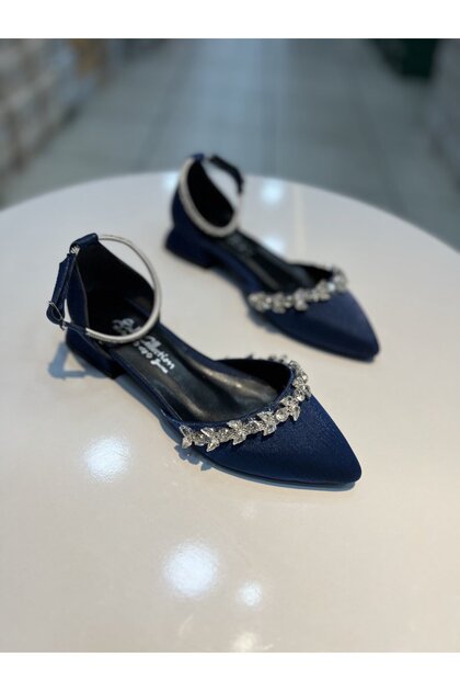 Queen Stone Satin Material Imported Women's Stylish Evening Dress Ballerinas