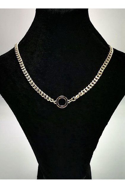 Luxury Non-Tarnish Necklace with Gold-Color Chain Figure