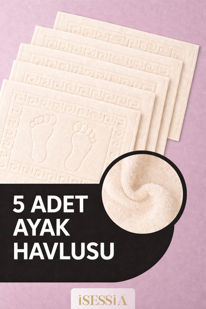 Serra 5 Adet %100 Pamuk En Iyi Emici Ayak Havlusu | Konforlu | 50x70cm