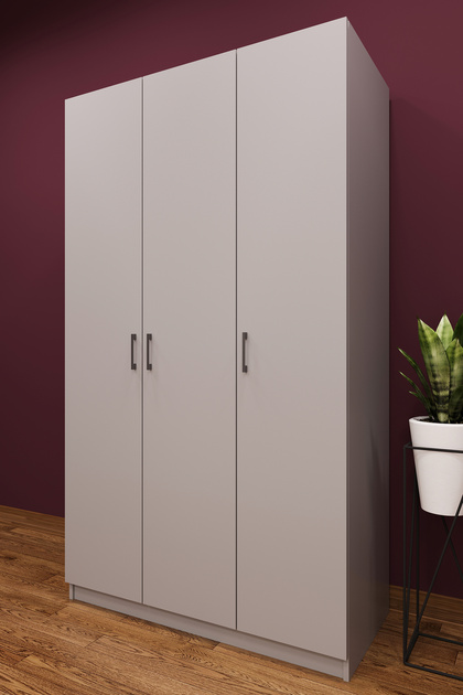 Asra Trend Lüks 3 Kapaklı Gardırop %100 MDF Askılı Çok Amaçlı