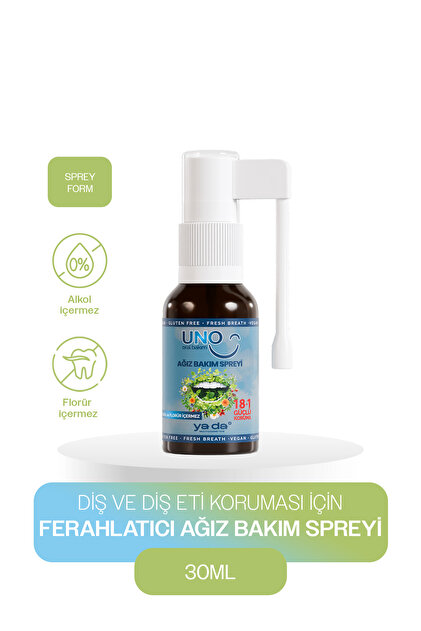 ya da multicosmetics Uno Ağız Bakım Spreyi, 30ML, Florür ve Gluten