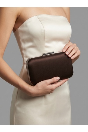 Bianta Brown Z.A.R.A. Satin Gold Detailed Chain Women's Evening Dress Bag  Wedding Engagement Graduation- Trendyol