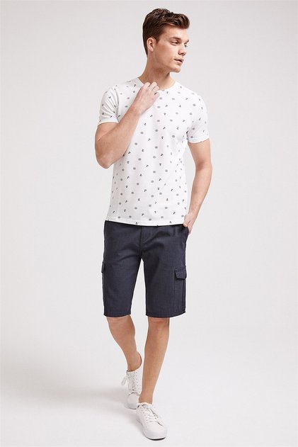 Man 1 Men's 100% Cotton Shorts Dark Indigo