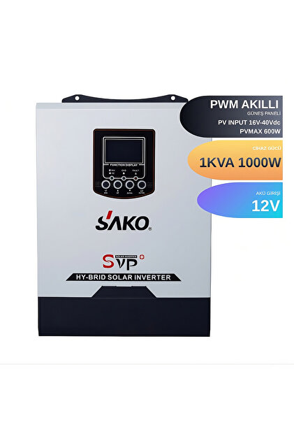 SAKO Tam Sinüs Akıllı Invertör 1kw SVP-1KVA - Fiyatı, Yorumları