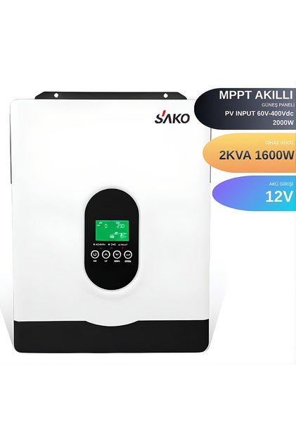 URETECH SAKO 2KVA 2000VA 1.6KW 1600 Watt Tam Sinüs Akıllı 80A H.V.