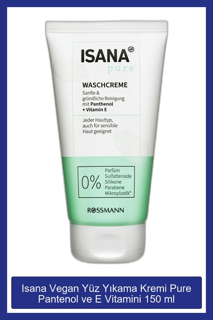 Vegan Yüz Yıkama Kremi Pure Pantenol ve E Vitamini 150 ml