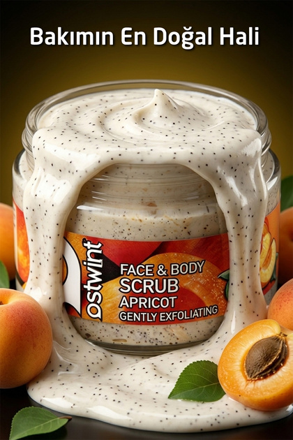 Ostwint Yüz Ve Vücut Peeling Scrub Kayısı 300ml Cilt Temizleyici