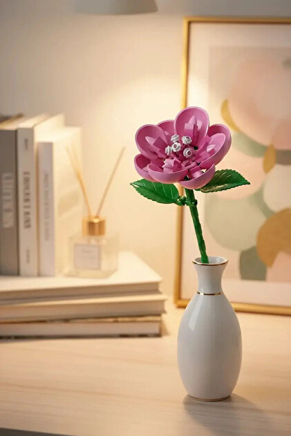 Miniso Lisanslı Çiçek Serisi Hibiskus İnşa Blokları Seti ABS