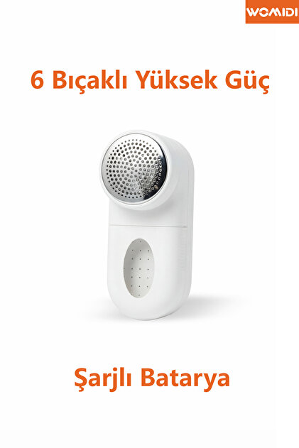 womidi Şarjlı 6 Bıçaklı Tiftik Giderici Tüy Makinesi Kazak Giysi