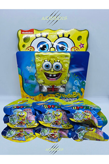 Flipperz Sünger Bob 2.Seri Hacıyatmaz Figürler 6 Adet & Yumuşak Figürlü