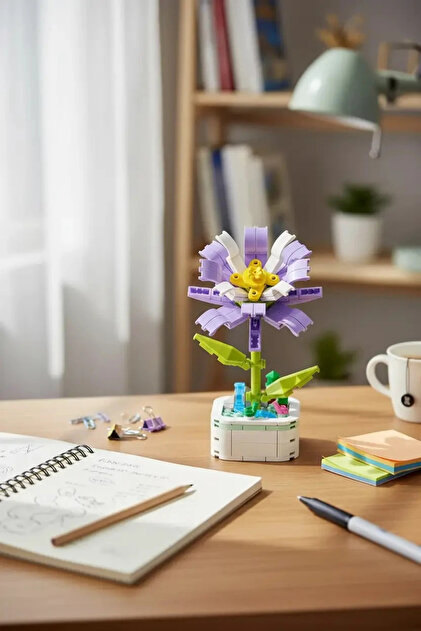 DOSTOYS Safran Çiçeği Mini Çiçek Oyun Bloğu – Saksılı Dekoratif
