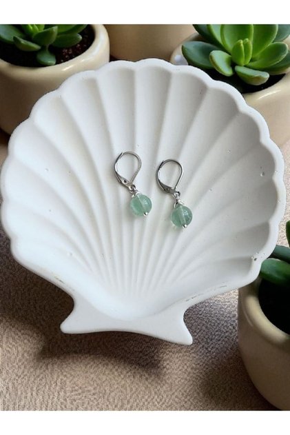 Fluorite Tasi Steel Earrings