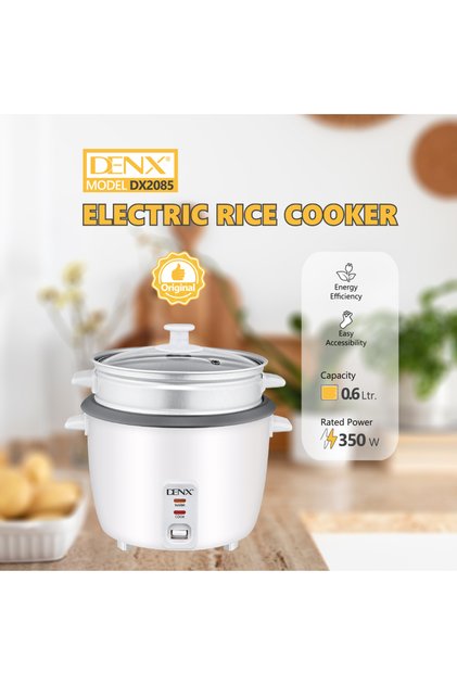 Electric Steam Rice Cooker Features a Compact Size and Practical Design for Individual Use.