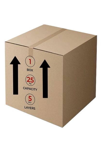 5-Ply Heavy-Duty Shipping Carton (45x45x45cm) - Double Wall Industrial Packaging Box