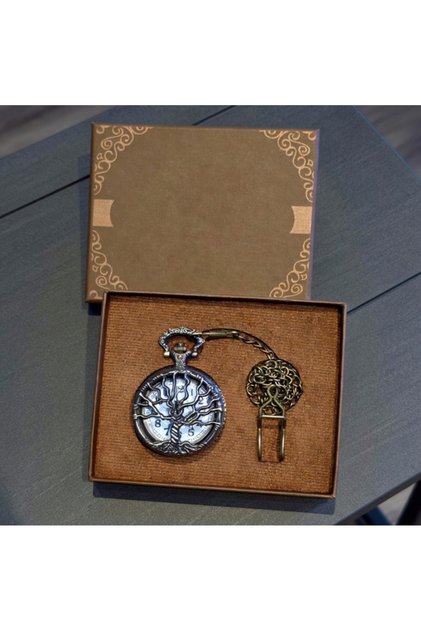 Mr Vintage Chain Pocket Watch Golden Yellow Metal Quartz Movement Antique Watch with Chain Gift