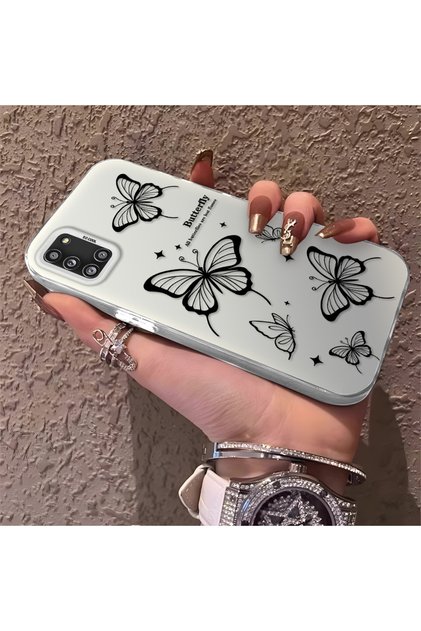 Samsung Galaxy A31 Compatible Evil Eye Butterfly Patterned, Full Coverage Protection, Stylish Case