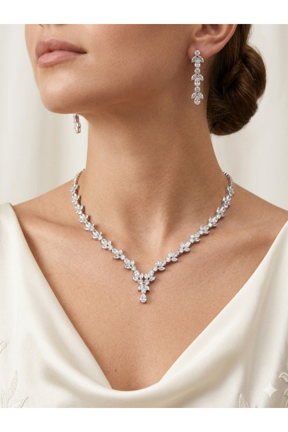 Nova Model Zircon Stone Elegance Set Bridal Wedding Jewelry Set