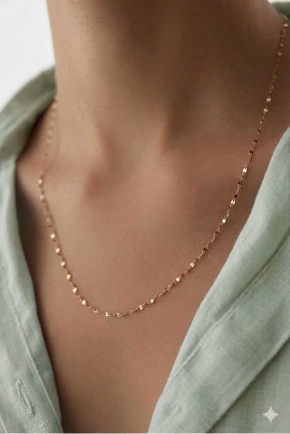 925 Ayar İtalyan Ezme Zincir.rose.gold.rodaj