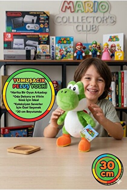 Super mario Nintendo Pelüş 20 cm Yoshi Ayakta, Pembe - Fiyatı