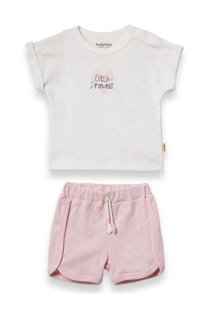 Baby Short Sleeve T-Shirt and Pants Set, 100% Cotton, Infant and Newborn Series - Csyr4542