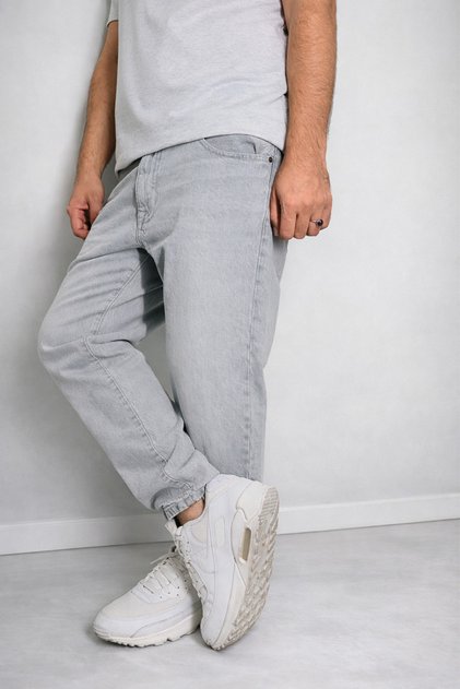 Men's Light Grey Standard Fit Denim size:31
