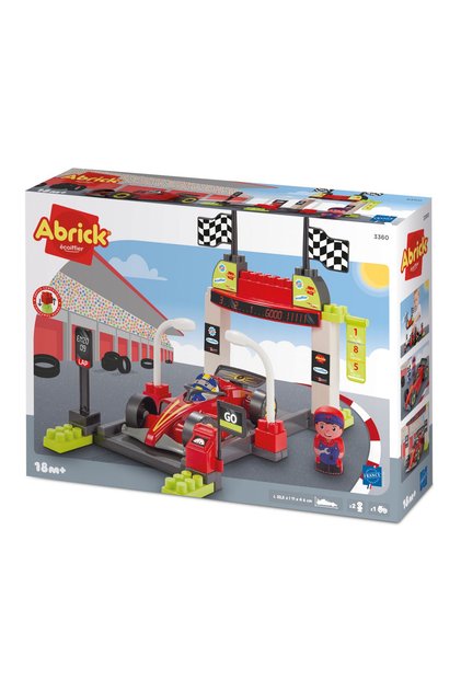 Stavebnica Ecoiffier abrick, zastávka v boxoch, Formula 1, pre deti vo veku 1 rok - 5 rokov