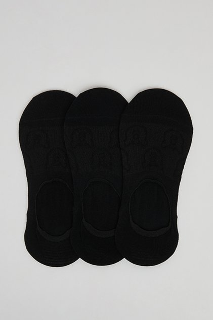 3 Pack Solid No-Show Socks